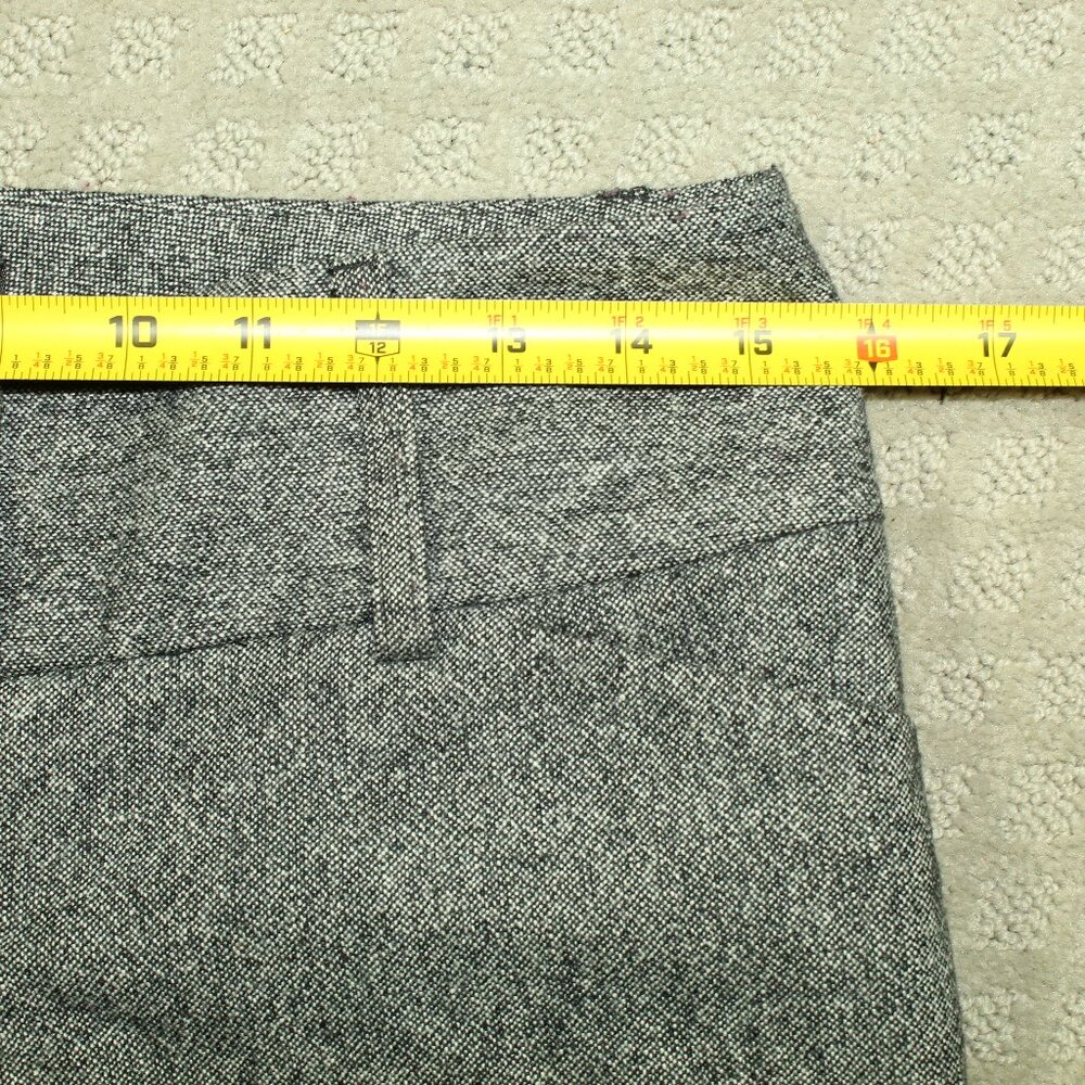 Express Editor Size 0 Black White Tweed Wool Blend Fully Lined Cuffed Pants - Picture 4 of 7